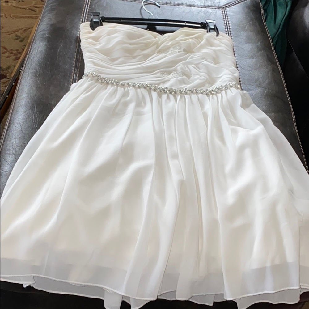 White junior formal dress